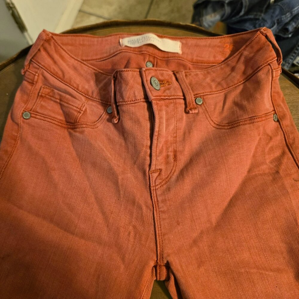 Marc by Marc Jacobs Super Soft Stick Workwear Brick Skinny Denim Jeans Size 26